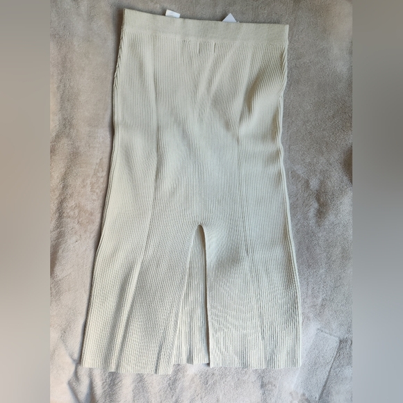 H&M co-or ord Set KNIT-RIB Sleeveless Top & Pencil maxi Skirt Cream Sz L, XL NWT - Picture 16 of 16